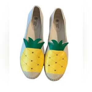 NWOB Avon‎ Tropical Pineapple Espadrilles Flats Women Size 10